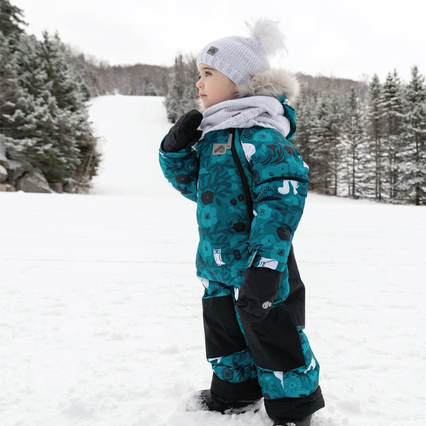 One piece toddler snowsuit - Forest