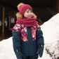 Two piece girl kid snowsuit - Floral