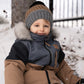 Habit de neige 2 pièces pour garçon - Texturé Charbon et Toffee 