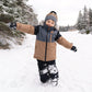 Habit de neige 2 pièces pour garçon - Texturé Charbon et Toffee 